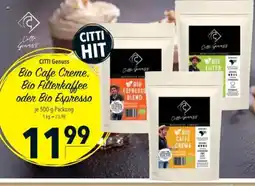 Citti Bio Cafe Creme. Bio Filterkaffee oder Bio Espresso tilbud