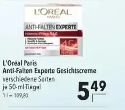 Citti L'Oréal Paris Anti-Falten Experte Gesichtscreme verschiedene Sorten tilbud