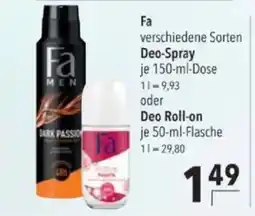 Citti Fa verschiedene Sorten Deo-Spray tilbud