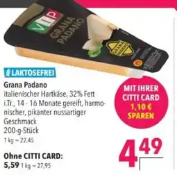 Citti LAKTOSEFREI Grana Padano tilbud