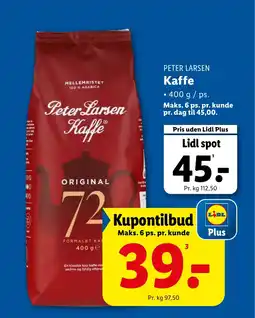 Lidl PETER LARSEN Kaffe tilbud