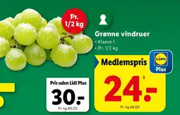 Lidl Grønne vindruer tilbud
