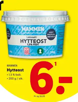 Lidl MAMMEN Hytteost tilbud
