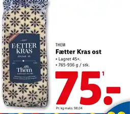 Lidl THEM Fætter Kras ost tilbud