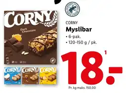 Lidl CORNY Myslibar tilbud