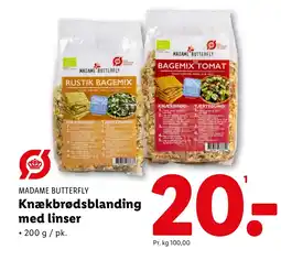 Lidl MADAME BUTTERFLY Knækbrødsblanding med linser tilbud
