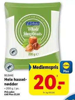 Lidl BELBAKE Hele hassel- nødder tilbud