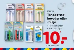 Lidl IDENTO Tandbørste- hoveder eller -pleje tilbud