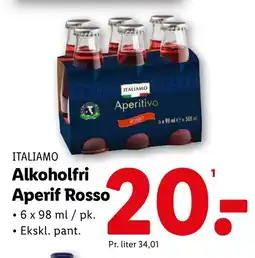 Lidl ITALIAMO Alkoholfri Aperif Rosso tilbud