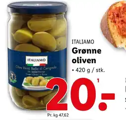 Lidl ITALIAMO Grønne oliven tilbud
