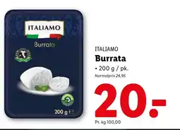Lidl ITALIAMO Burrata tilbud