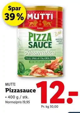 Lidl MUTTI Pizzasauce tilbud
