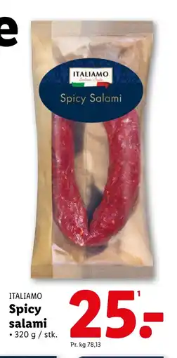 Lidl ITALIAMO Spicy salami tilbud