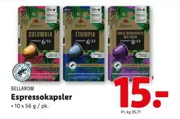 Lidl BELLAROM Espressokapsler tilbud