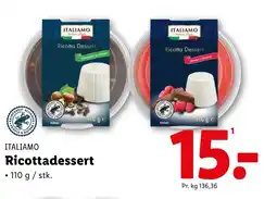 Lidl ITALIAMO Ricottadessert tilbud