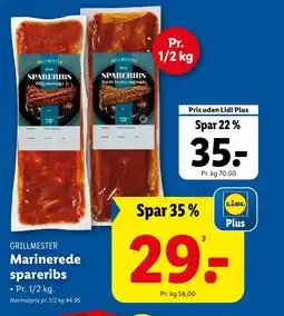 Lidl GRILLMESTER Marinerede spareribs tilbud