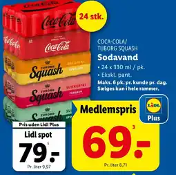 Lidl COCA-COLA/ TUBORG Squash Sodavand tilbud