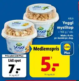 Lidl ARLA Yoggi myslitop tilbud