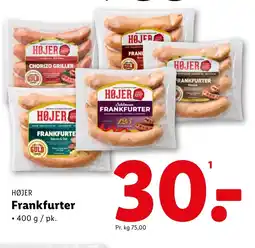 Lidl HØJER Frankfurter tilbud