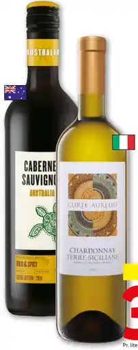 Lidl CIMAROSA/CORTE AURELIO Australsk Cabernet Sauvignon eller Chardonnay IGP Terre Siciliane tilbud