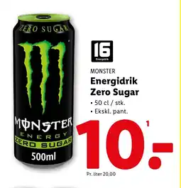 Lidl MONSTER Energidrik Zero Sugar tilbud