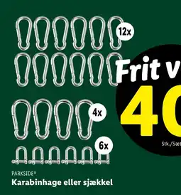 Lidl PARKSIDE® Karabinhage eller sjækkel tilbud