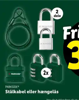 Lidl PARKSIDE® Stålkabel eller hængelås tilbud