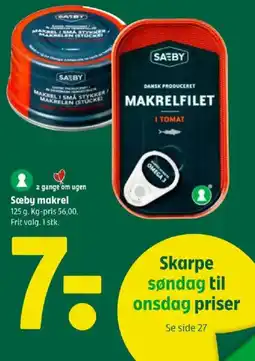 Coop 365 SAEBY makrel tilbud