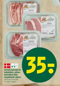 Coop 365 Danske Egnsgårde koteletter, nakke- koteletter eller stegeflæsk i skiver tilbud