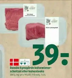 Coop 365 Danske Egnsgårde kalvewiener- schnitzel eller kalvesteaks tilbud