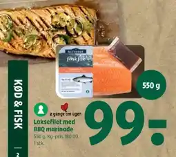 Coop 365 Laksefilet med BBQ marinade tilbud