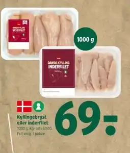 Coop 365 Kyllingebryst eller inderfilet tilbud