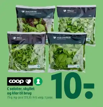Coop 365 C salater, skyllet og klar til brug tilbud