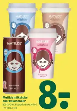 Coop 365 MATILDE Milkshake eller kakaomælk tilbud