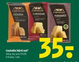 Coop 365 CASTELLO hård ost tilbud
