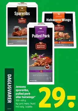 Coop 365 JENSENS spareribs, pulled pork eller hotwings tilbud