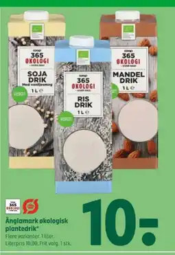 Coop 365 Änglamark økologisk plantedrik tilbud