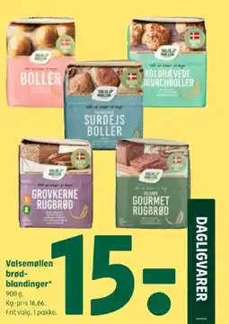 Coop 365 Valsemøllen brød- blandinger tilbud