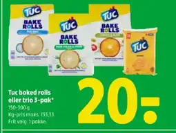Coop 365 TUC baked rolls eller trio tilbud