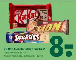 Coop 365 Kit Kat, Lion Bar eller Smarties tilbud