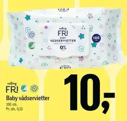 Føtex Baby vådservietter, DKK 10 tilbud