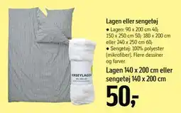 Føtex Lagen eller sengetøj, DKK 50 tilbud