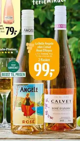 Føtex La B e lle Angele eller Calvet Rosé D’Anjou, DKK 99 tilbud