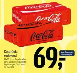 Føtex Coca-Cola sodavand, DKK 69 tilbud