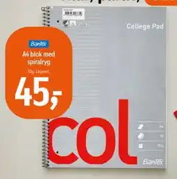 Føtex A4 blok med spiralryg, DKK 45 tilbud