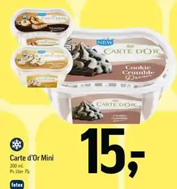 Føtex Carte d’Or Mini, DKK 15 tilbud