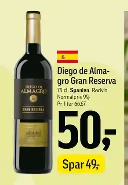 Føtex Diego de Almagro Gran Reserva, DKK 50 tilbud