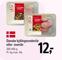 Føtex Danske kyllingeunderlår eller -overlår, DKK 12 tilbud