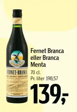 Føtex Fernet Branca eller Branca Menta, DKK 139 tilbud