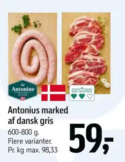 Føtex Antonius marked af dansk gris, DKK 59 tilbud